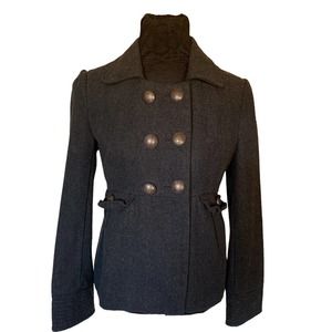 Last Kiss Dark Gray Peacoat Size Medium